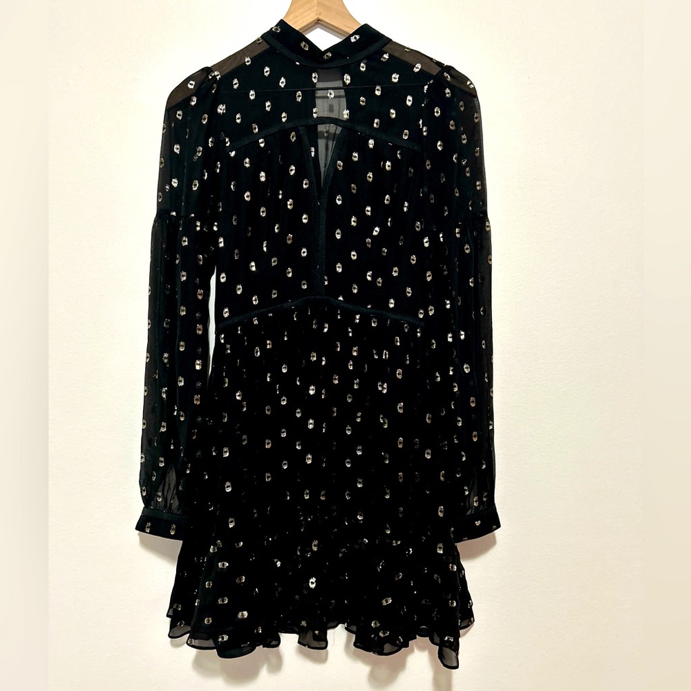 Parker size 2 mini dress with metallic details!